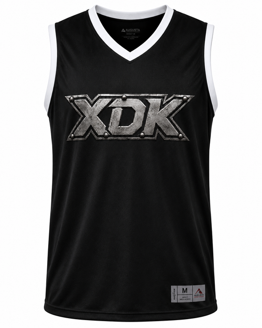 XDK Metal Logo Black Basketball Jersey - Adult