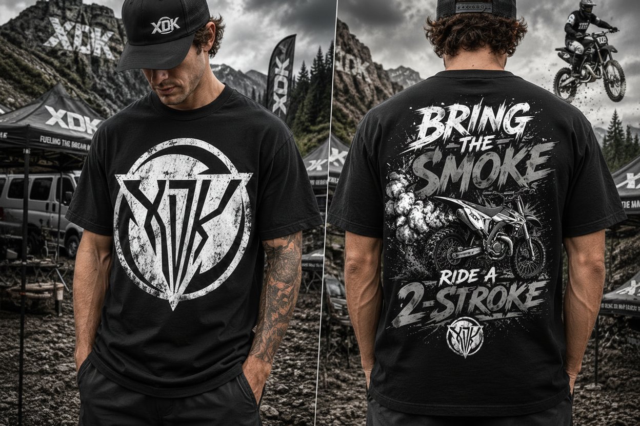 Bring the Smoke Ride a 2-Stroke Black T-Shirt - XDK