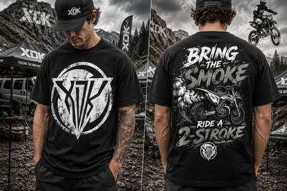 Bring the Smoke Ride a 2-Stroke Black T-Shirt - XDK