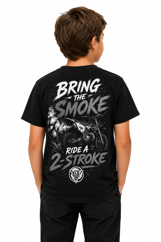 Bring the Smoke Ride a 2-Stroke T-Shirt - Youth