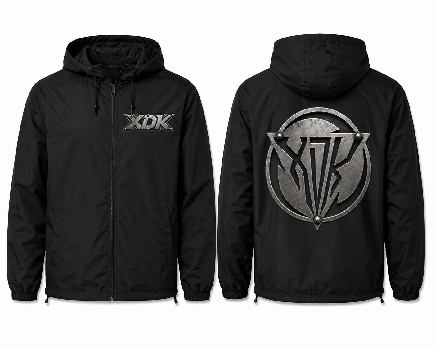 Metal XDK Logo Black Windbreaker - Adult