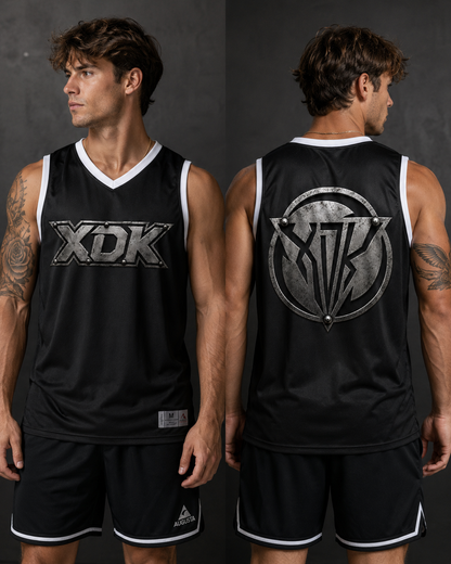 XDK Metal Logo Black Basketball Jersey - Adult