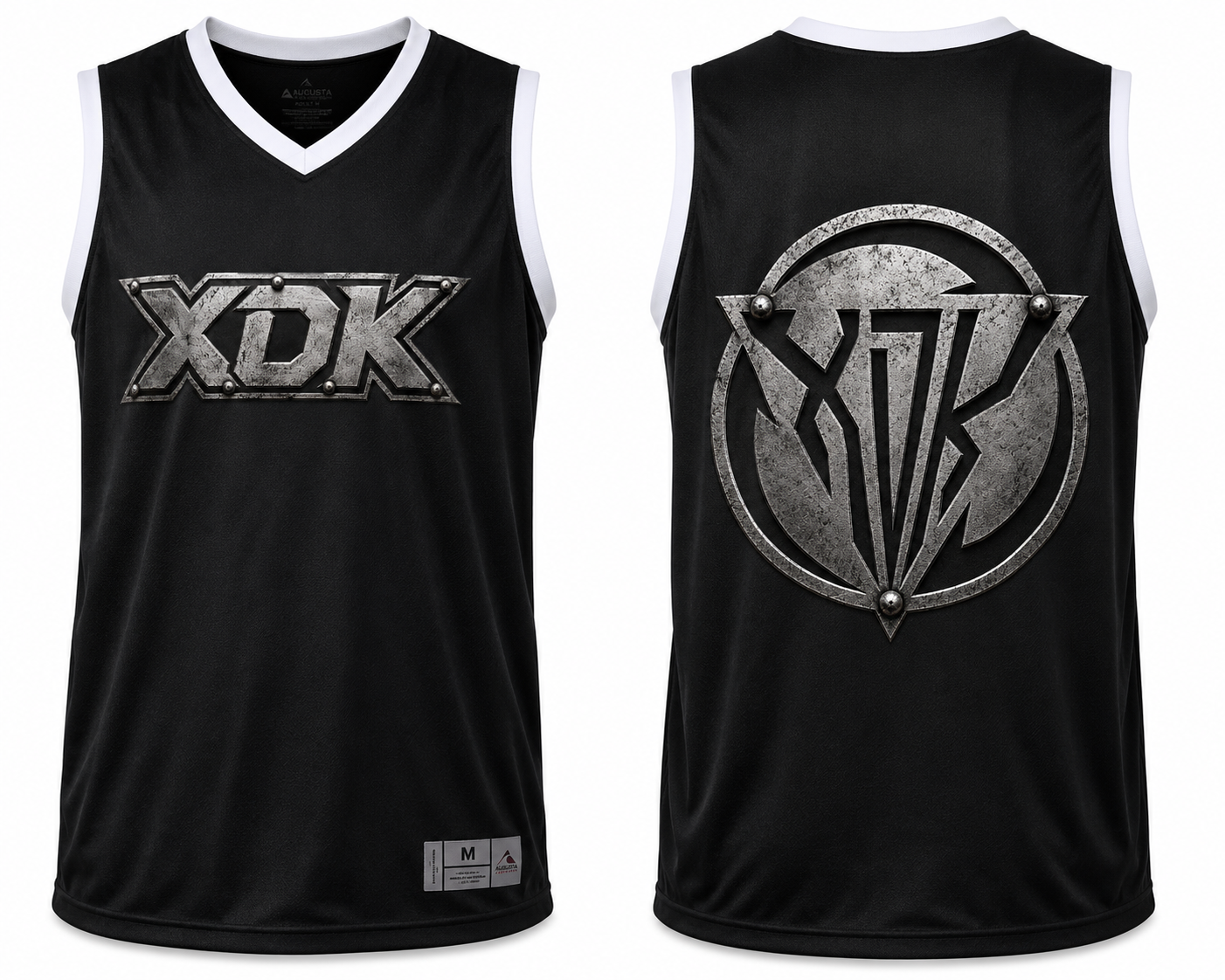 XDK Metal Logo Black Basketball Jersey - Adult