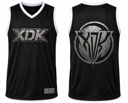 XDK Metal Logo Black Basketball Jersey - Adult