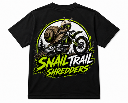 Snail Trail Shredders Black T-Shirt - Youth