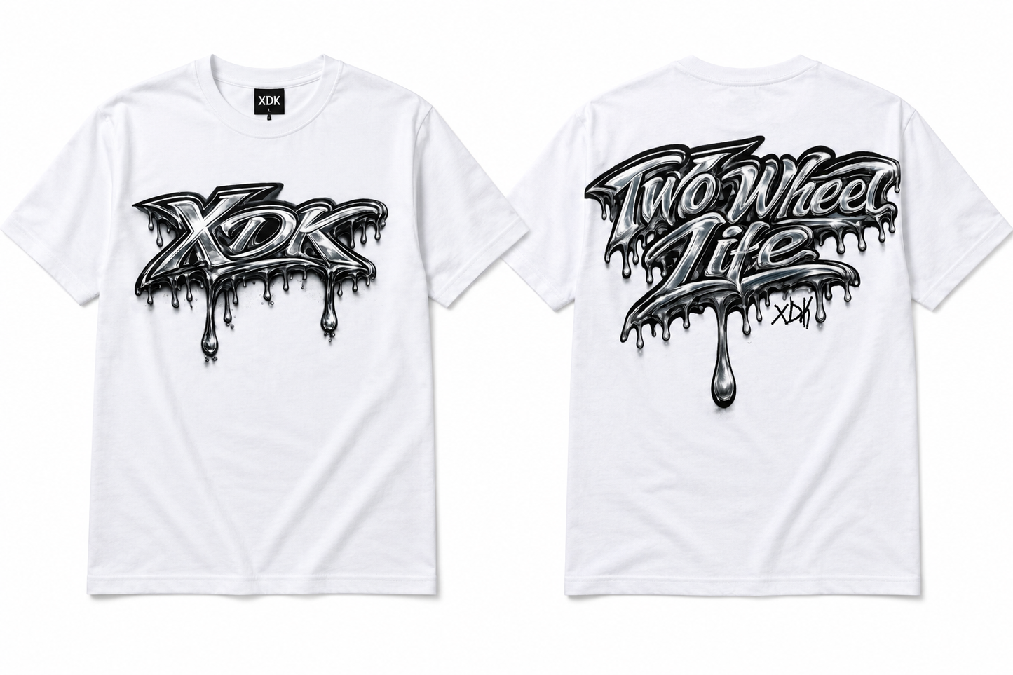 Two Wheel Life Drippy White T-Shirt - Youth