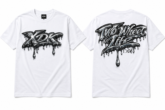 Two Wheel Life Drippy White T-Shirt - Youth