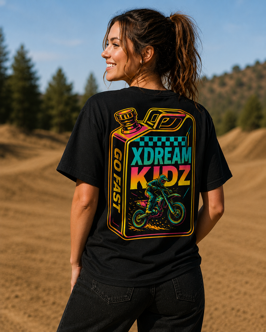 Go Fast Gas Black T-Shirt - Adult