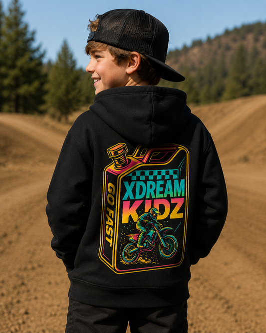 Go Fast Gas Black Hoodie - Youth