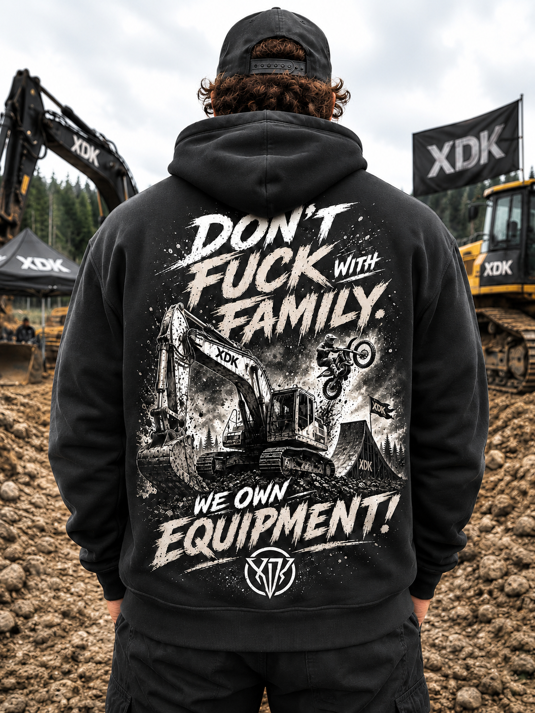 Don't Fuck with Family Black Hoodie - Adult