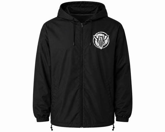 Distressed XDK Logo Black Windbreaker - Adult
