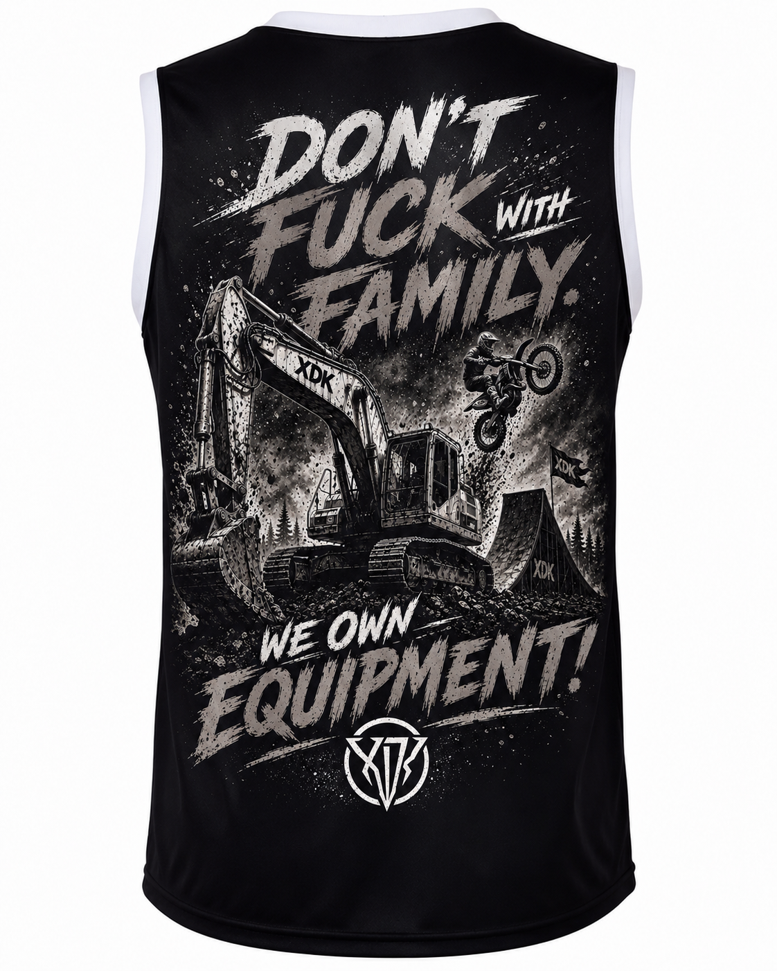 Don't Fuck With Family Black Basketball Jersey - Adult
