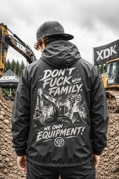 Don't Fuck with Family Black Windbreaker - Adult