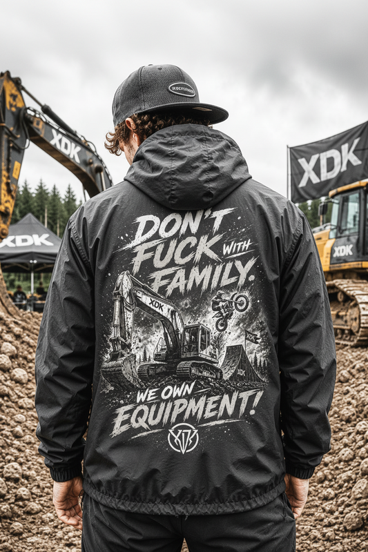 Don't Fuck with Family Black Windbreaker - Adult