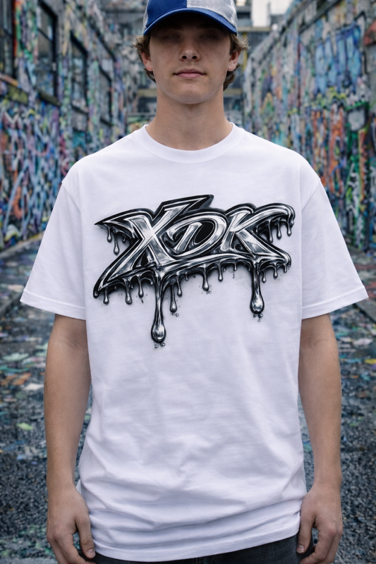 Two Wheel Life Drippy XDK White Tee - Adult