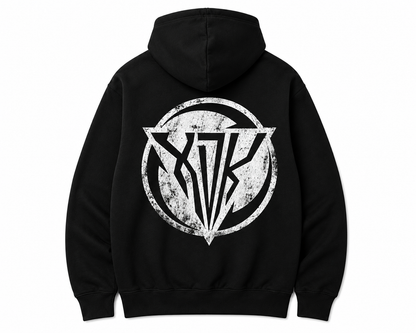 Distressed XDK Logo Black Hoodie - Adult