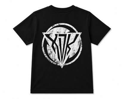 Distressed XDK Logo Youth Black T-Shirt