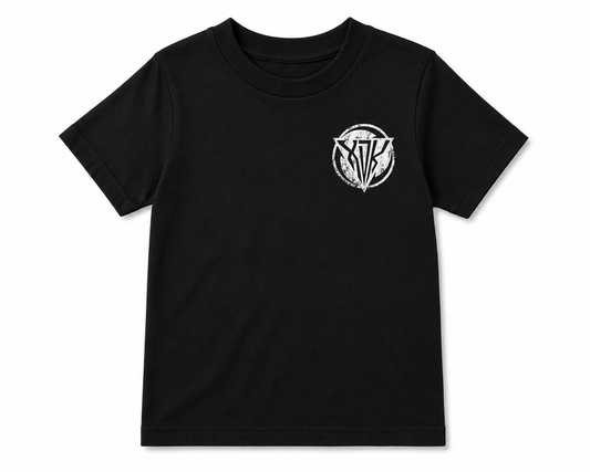 Distressed XDK Logo Youth Black T-Shirt