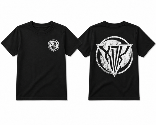 Distressed XDK Logo Youth Black T-Shirt